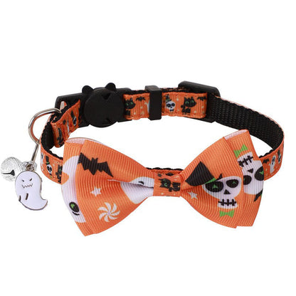 Spooky Ghost Cat Collar with Bell